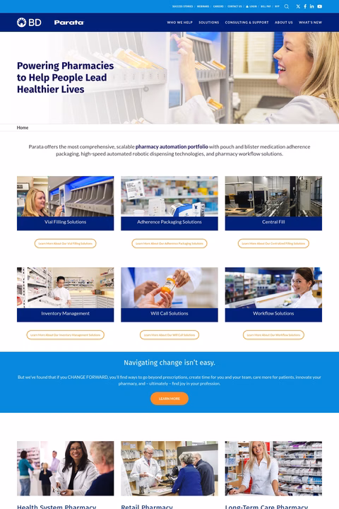 Parata-Systems Homepage 1440px