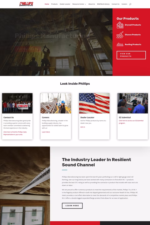 Phillips-Manufacturing Homepage 1440px
