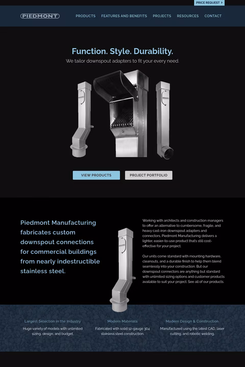 Piedmont-Pipe-Manufacturing Homepage 1440px