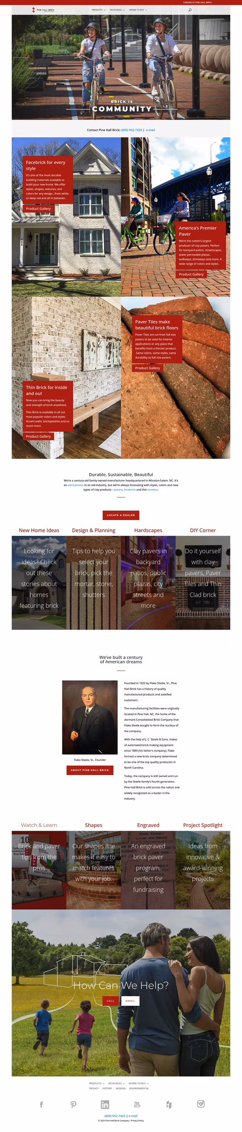 Pine-Hall-Brick Homepage 1440px