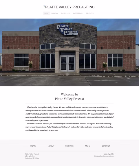 Platte-Valley-Precast Homepage 1440px