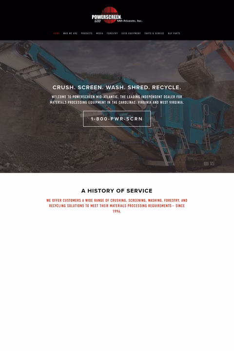 Powerscreen-Mid-Atlantic Homepage 1440px