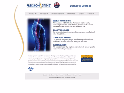 Precision-Spine Homepage 1440px