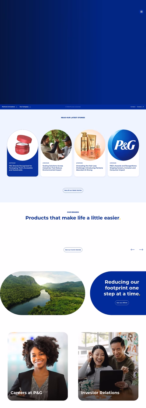 Procter-Gamble Homepage 1440px