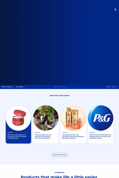 Procter-Gamble Homepage 1440px