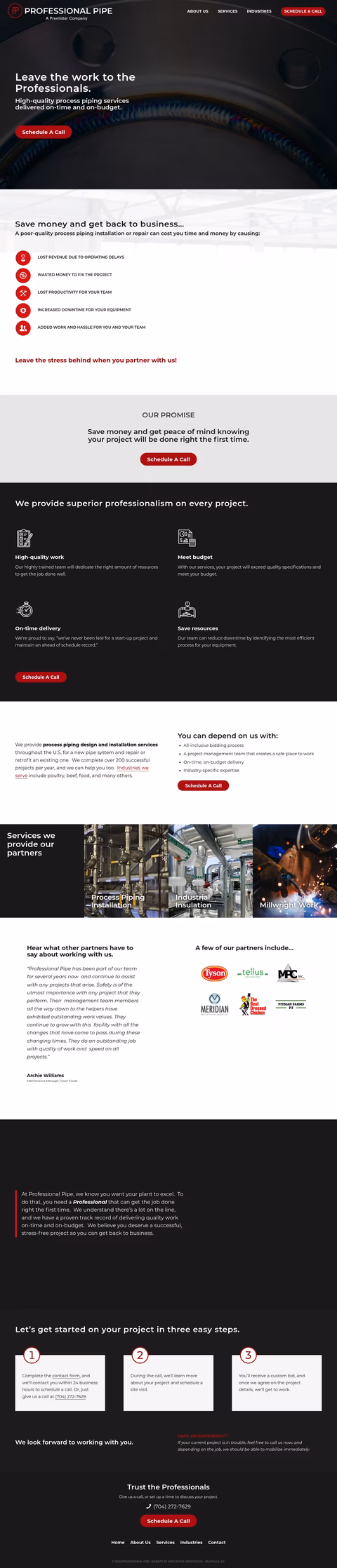 Professional-Pipe Homepage 1440px