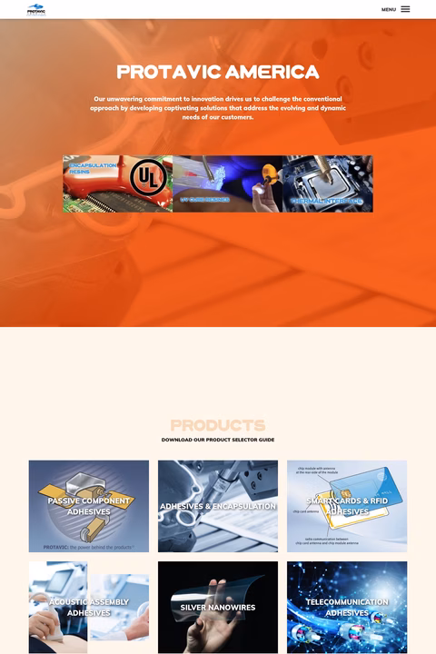 Protavic-America Homepage 1440px