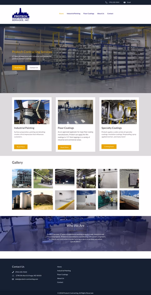 Protech-Contracting-Services Homepage 1440px