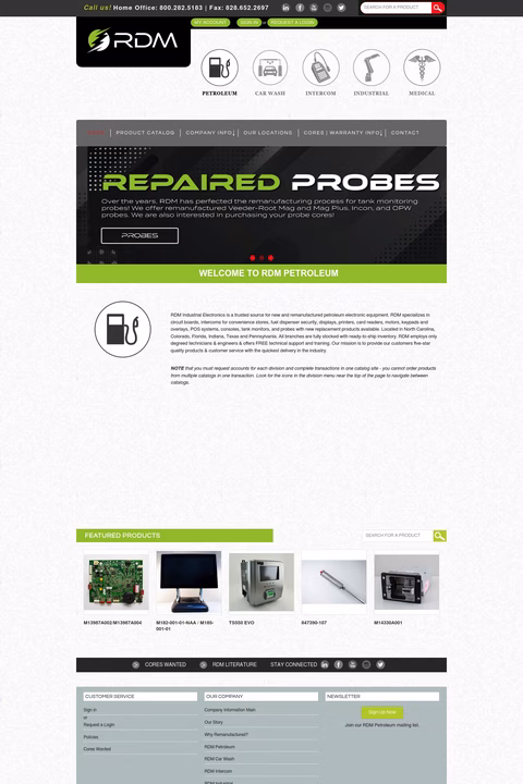 Rdm-Industrial-Electronics Homepage 1440px