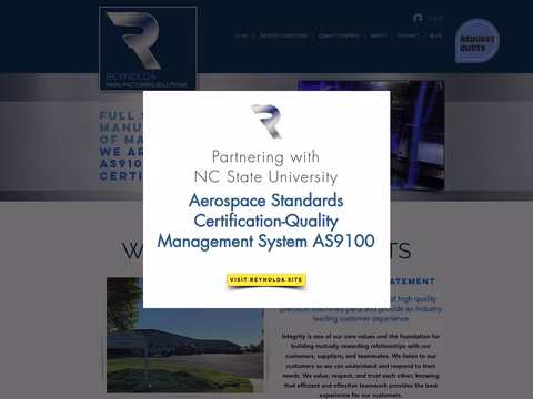 Reynolda-Manufacturing-Solutions Homepage 1440px