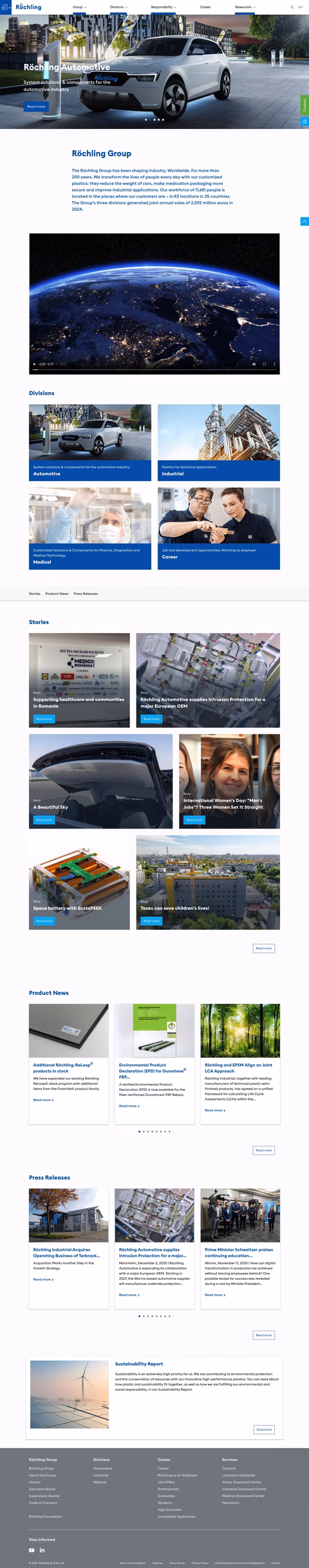 Röchling-Group Homepage 1440px