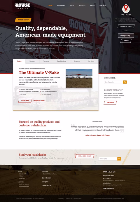 Rowse-Rakes Homepage 1440px