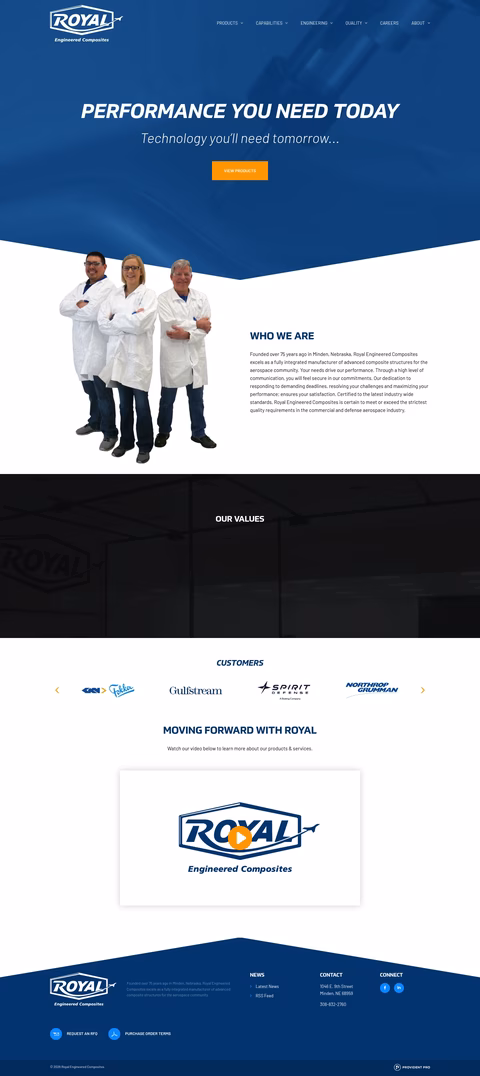 Royal-Engineered-Composites Homepage 1440px