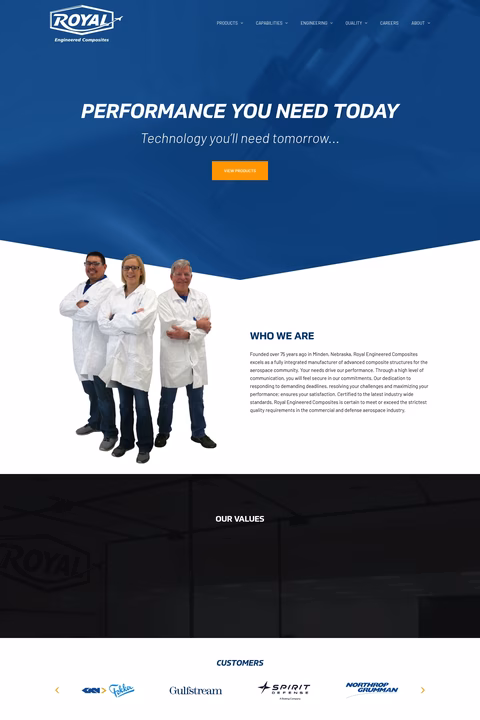 Royal-Engineered-Composites Homepage 1440px