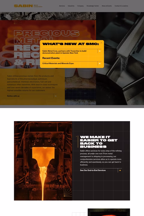 Sabin-Metal-Corporation Homepage 1440px