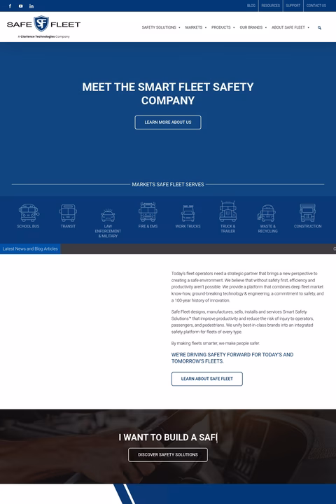 Safe-Fleet Homepage 1440px