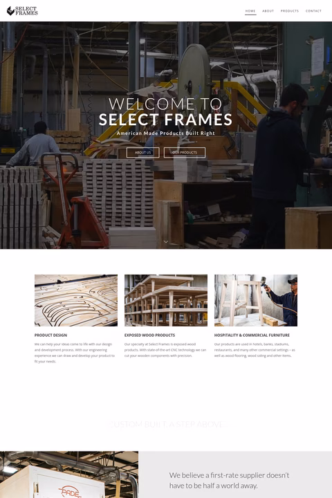 Select-Frames Homepage 1440px