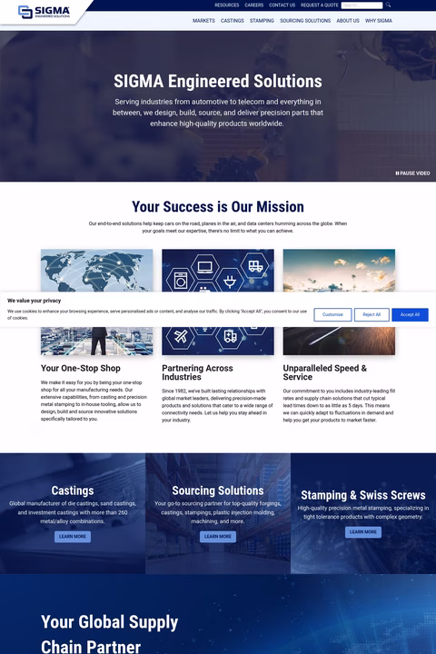 Sigma-Engineered-Solutions Homepage 1440px