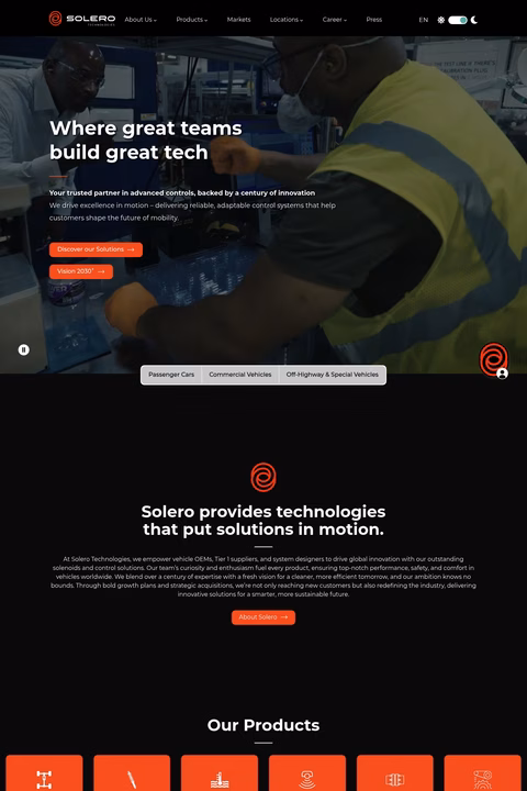 Solero-Technologies Homepage 1440px