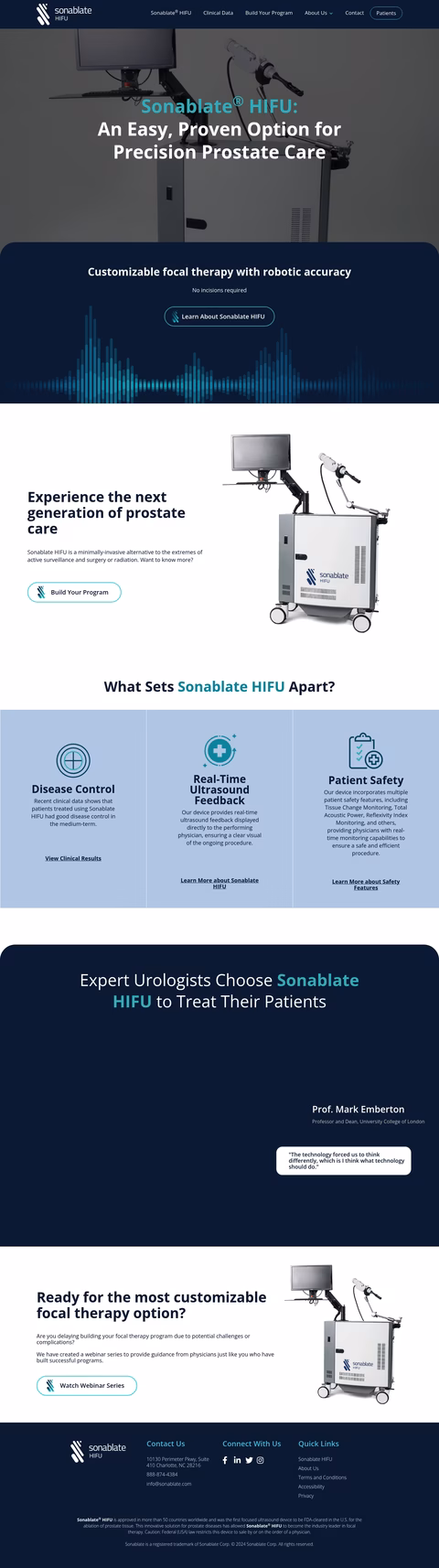 Sonablate Homepage 1440px