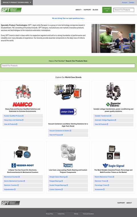 Specialty-Product-Technologies Homepage 1440px