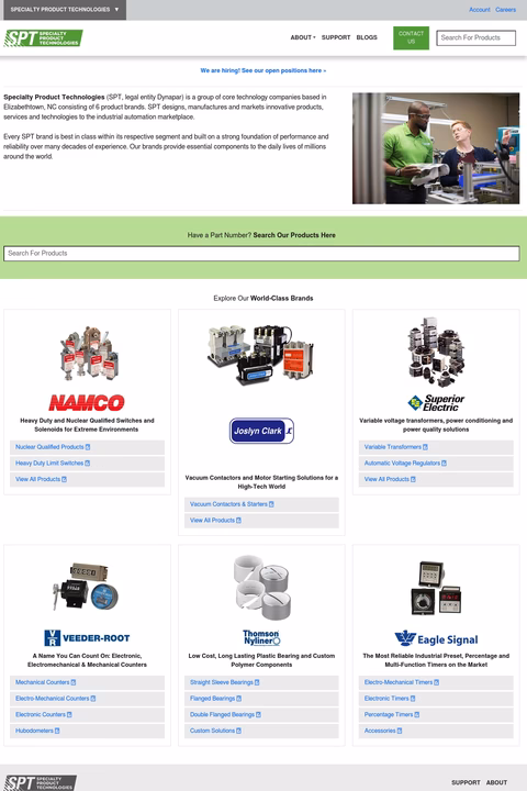 Specialty-Product-Technologies Homepage 1440px