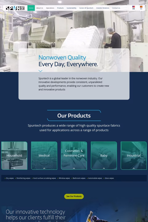 Spuntech-Industries Homepage 1440px