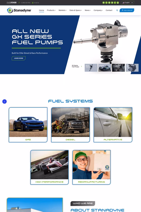 Stanadyne Homepage 1440px