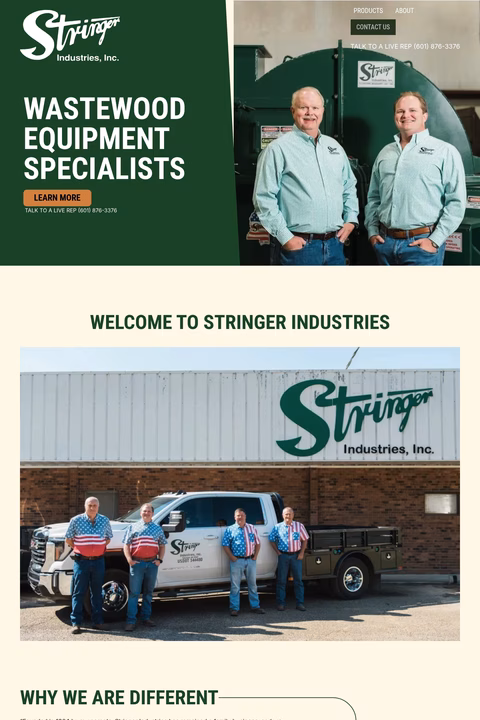Stringer-Industries Homepage 1440px