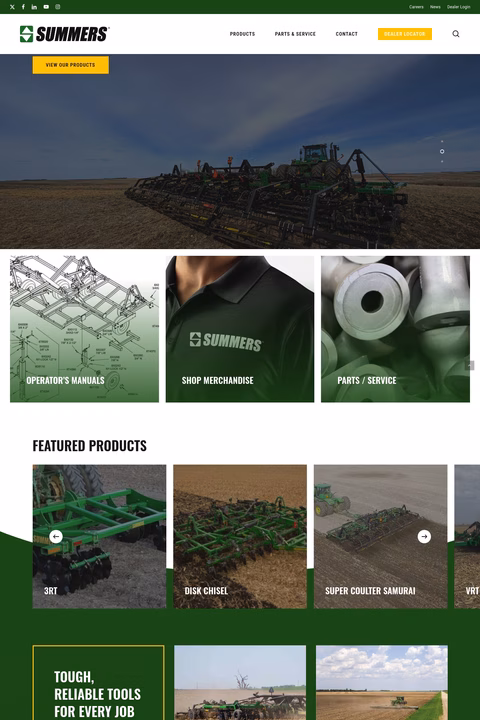 Summers-Manufacturing Homepage 1440px