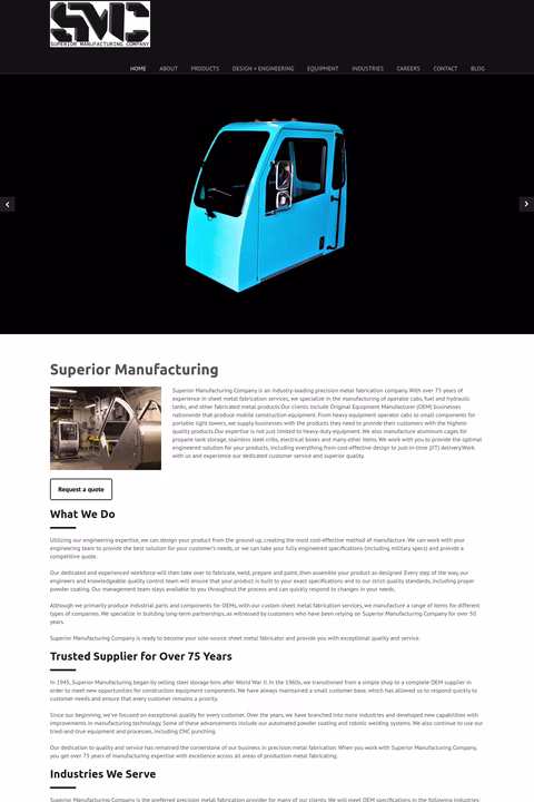Superior-Manufacturing Homepage 1440px