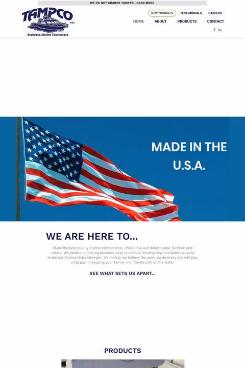 Tampco-Stainless-Marine-Fabricators Homepage 1440px