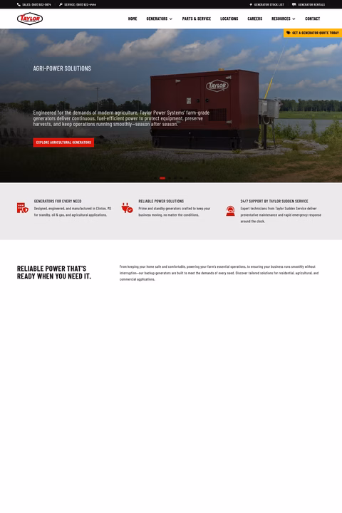 Taylor-Power-Systems Homepage 1440px