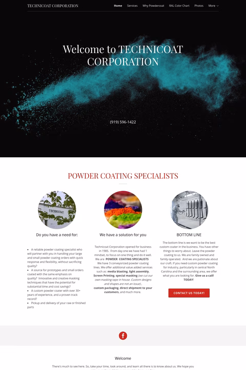 Technicoat-Corporation Homepage 1440px