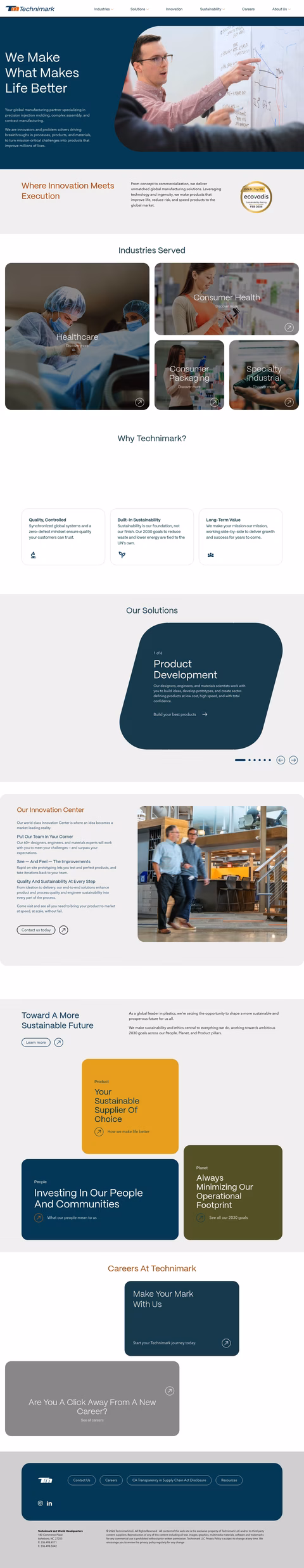 Technimark Homepage 1440px