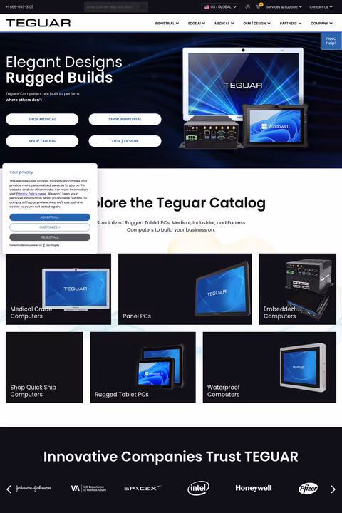 Teguar-Computers Homepage 1440px