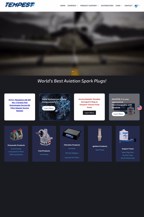 Tempest-Aero-Group Homepage 1440px