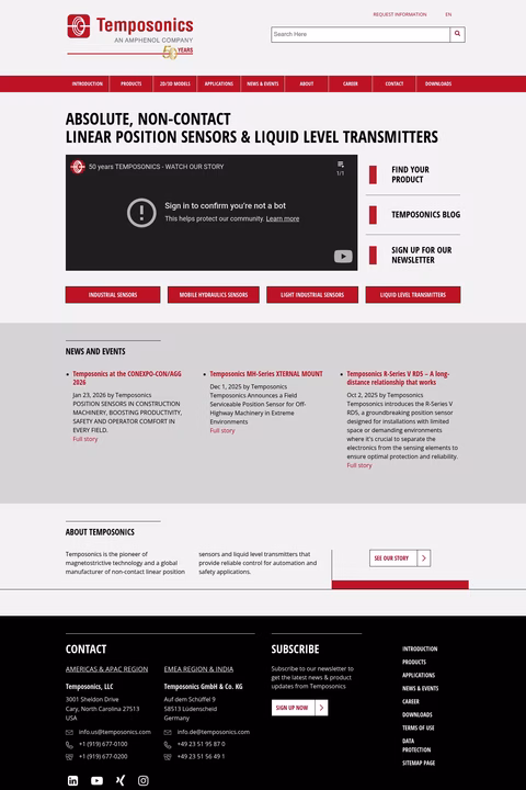 Temposonics Homepage 1440px