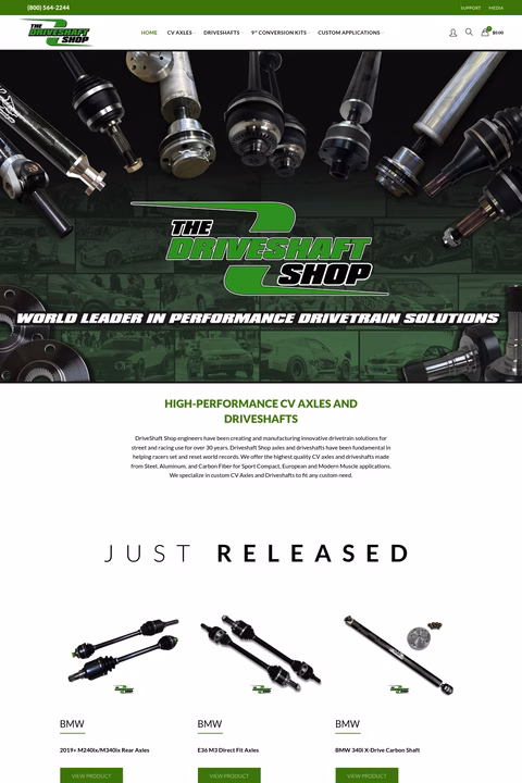 The-Driveshaft-Shop Homepage 1440px