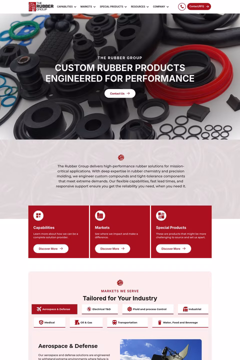 The-Rubber-Group Homepage 1440px
