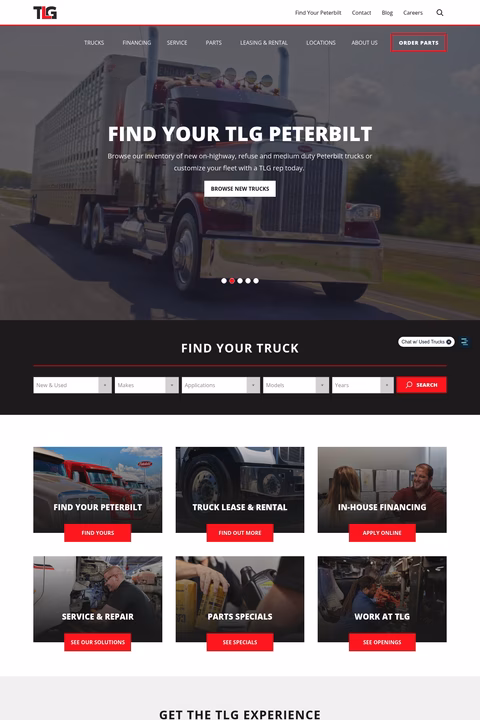Tlg-Peterbilt Homepage 1440px