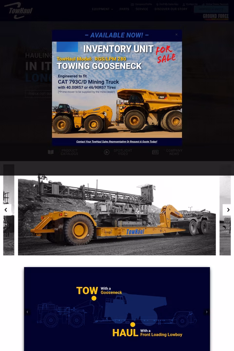 Towhaul Homepage 1440px