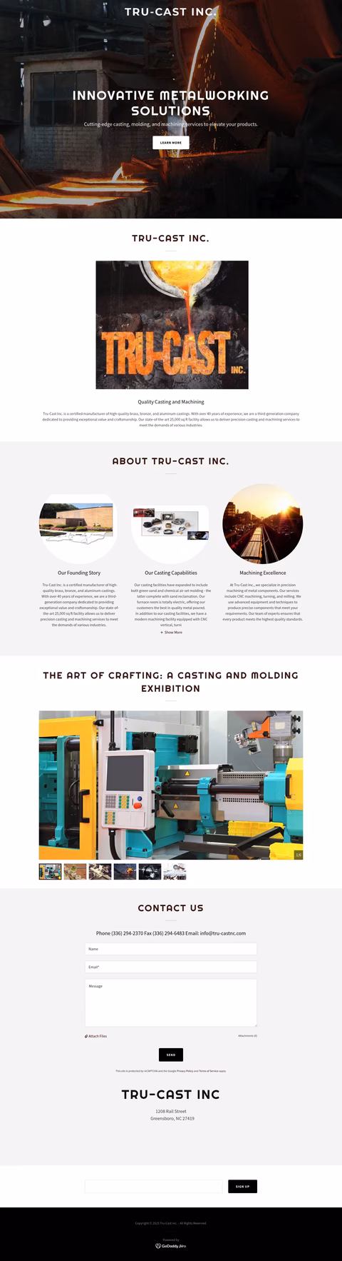 Tru-Cast-Inc Homepage 1440px