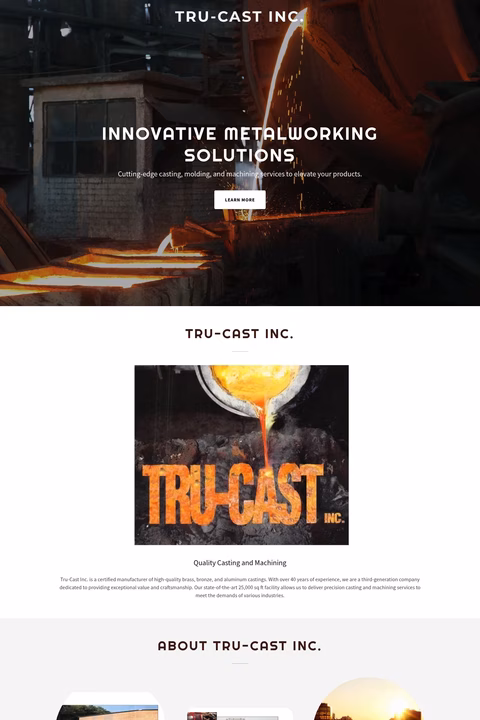 Tru-Cast-Inc Homepage 1440px