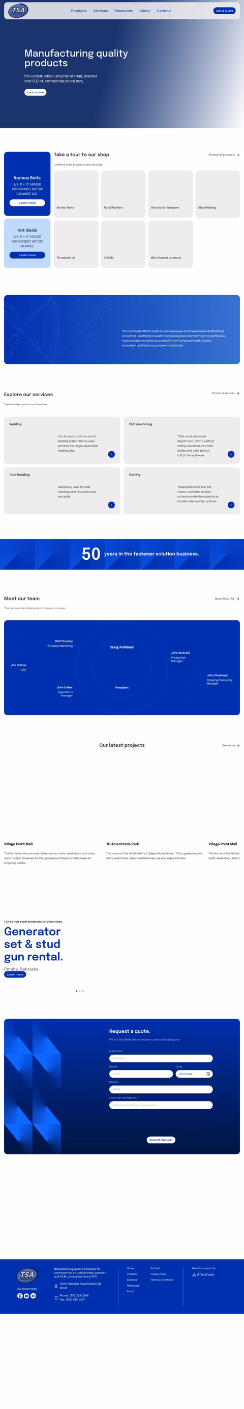 Tsa-Manufacturing Homepage 1440px