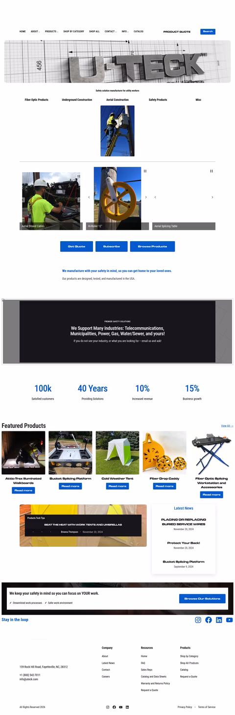 U-Teck Homepage 1440px