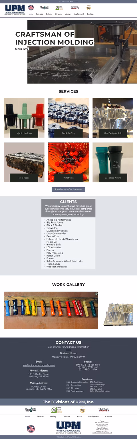 United-Plastic-Molders Homepage 1440px