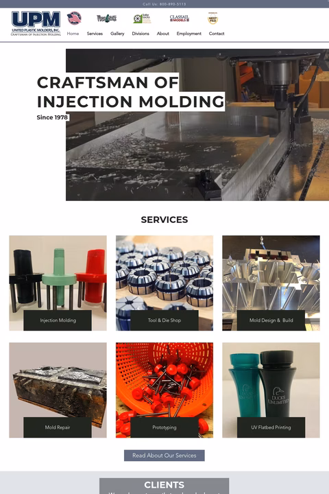 United-Plastic-Molders Homepage 1440px