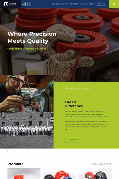 Urethane-Innovators Homepage 1440px