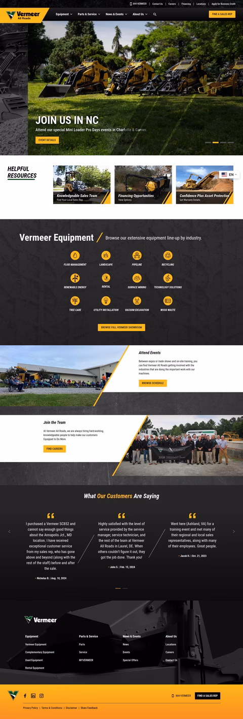 Vermeer-All-Roads Homepage 1440px